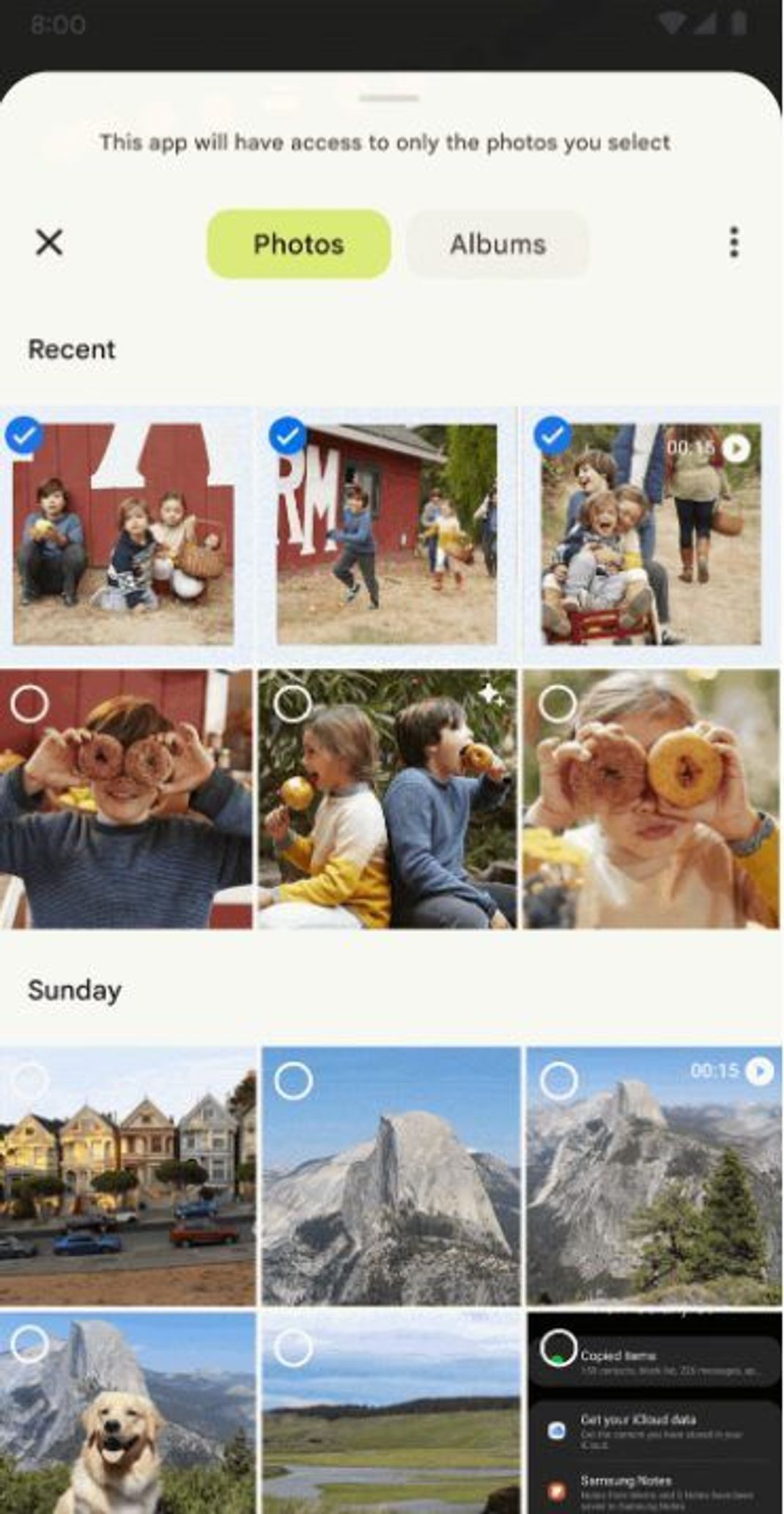 Mit dem Foto Picker in Android 13 kannst du gezielt einzelne Fotos teilen. 