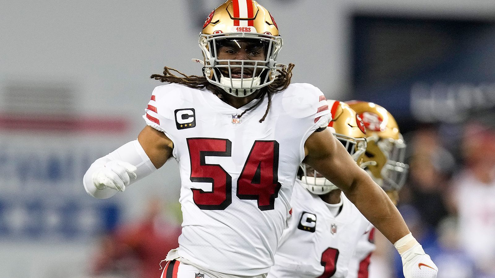 
                <strong>Middle Linebacker: Fred Warner</strong><br>
                &#x2022; Aktuelle Franchise: San Francisco 49ers<br>&#x2022; In der NFL seit: 2018<br>
              