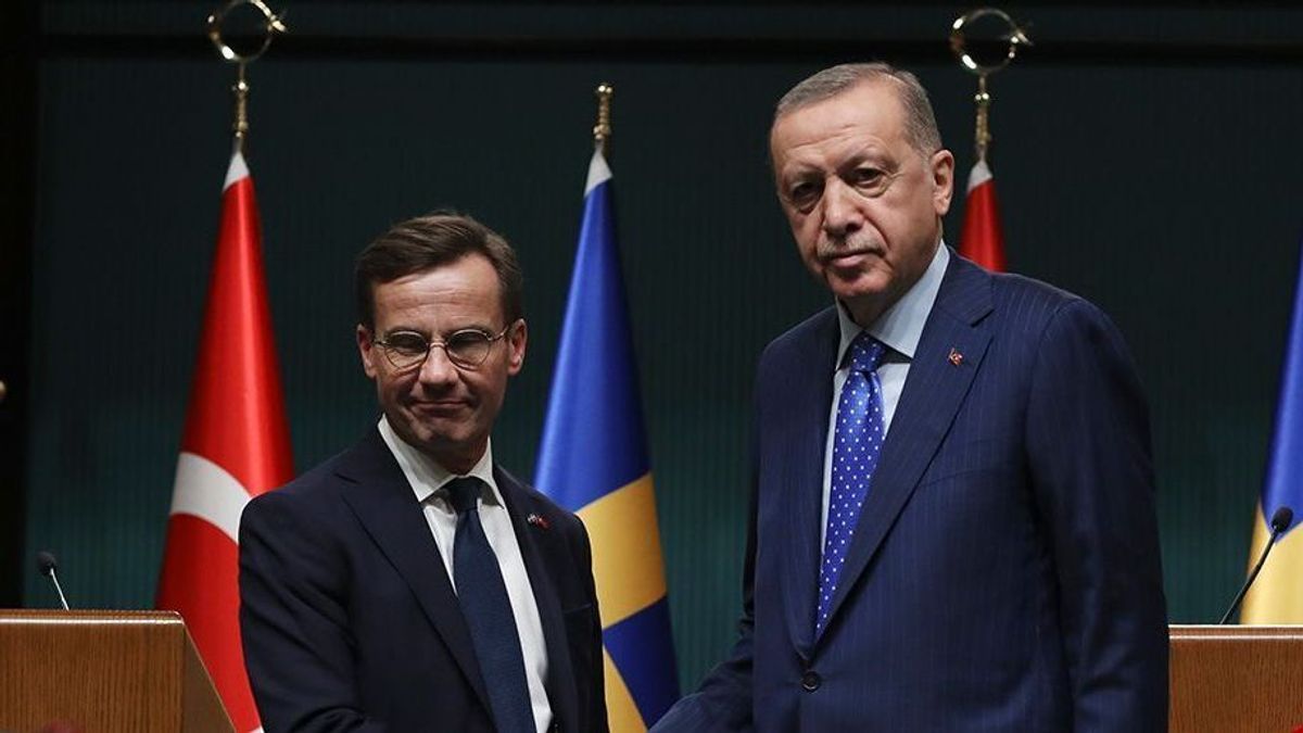 Ulf Kristersson und Recep Tayyip Erdogan