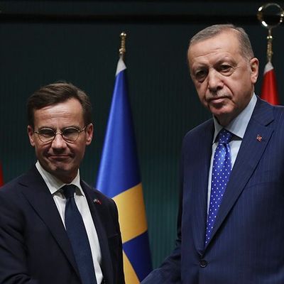 Ulf Kristersson und Recep Tayyip Erdogan