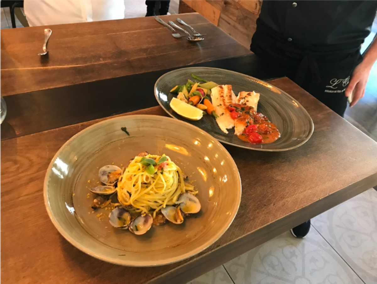 Sogliola alla mediterranea mit Tagliolini