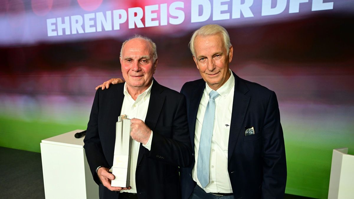 Uli Hoeneß (l.) mit Rainer Bonhof