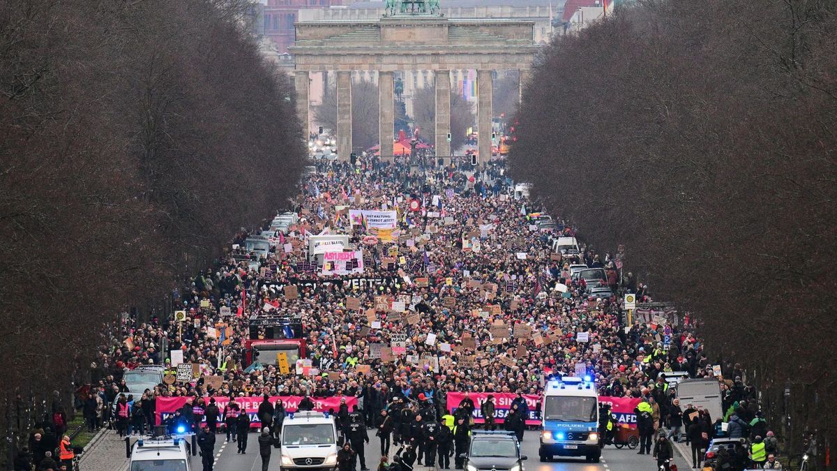 Demonstration zur Migrationspolitik - Berlin