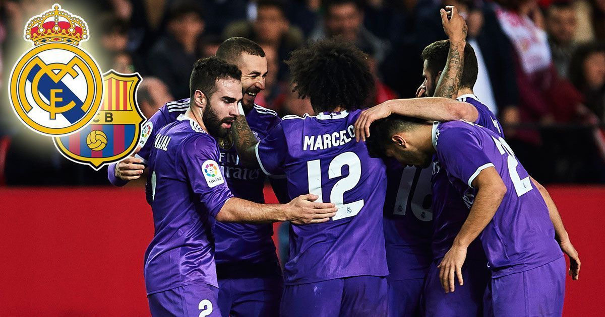 
                <strong>Besser als Barca! Reals Rekordserie</strong><br>
                Karim Benzema schießt den FC Barcelona vom Thron! Der Franzose erzielt im Achtelfinal-Rückspiel der Copa del Rey gegen den FC Sevilla in der Nachspielzeit den Treffer zum 3:3 und sichert den Königlichen ihre Serie von 40 Pflichtspielen ohne Niederlage. Rekord! Denn damit übertrumpft Real die bisherige Bestmarke des Erzrivalen FC Barcelona. Die Katalanen blieben in der vergangenen Saison wettbewerbsübergeifend 39 Spiele lang ungeschlagen. 
              