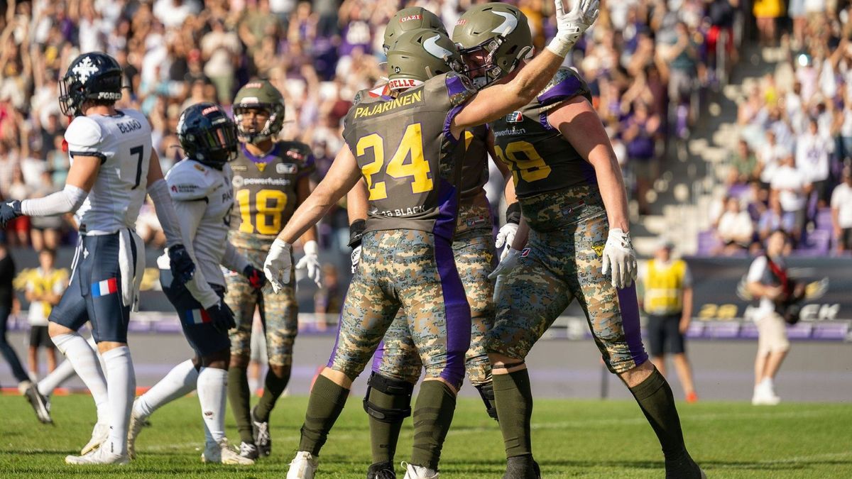 Die Vikings bejubeln einen Touchdown