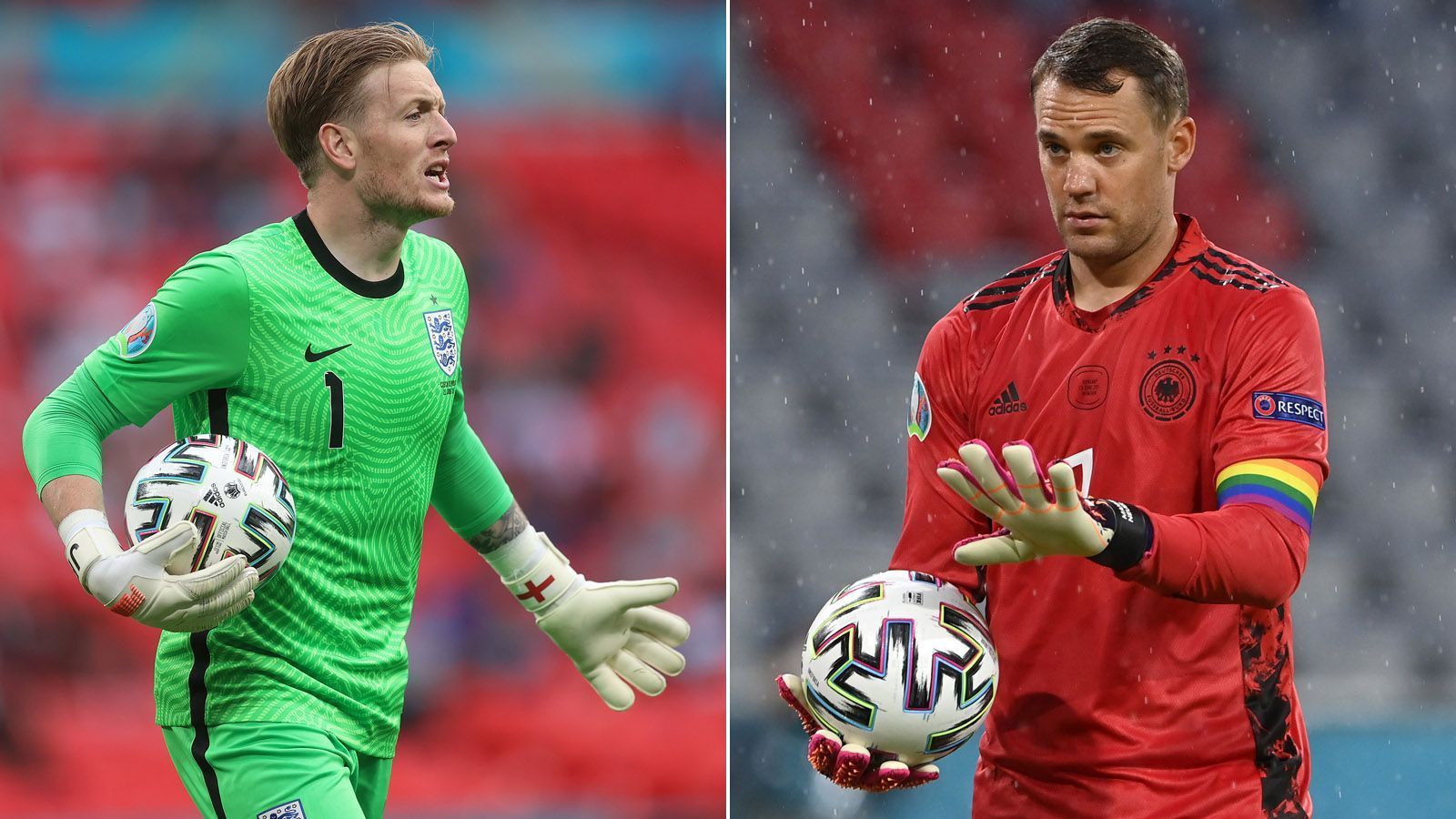 
                <strong>Torwart-Duell</strong><br>
                Torhüter und England – das ist noch immer keine Liebesgeschichte. Zwar musste Jordan Pickford bislang noch nicht hinter sich greifen. Das lag möglicherweise aber mehr an den schwachen Gruppengegnern als an der eigenen Fähigkeit. Grundsätzlich ist Pickford, wie viele seiner Vorgänger, immer für einen Bock gut. Auch Manuel Neuer sah in der Vorrunde nicht hundertprozentig souverän aus, an seiner Vormachtstellung im Tor gibt es aber nichts zu rütteln. Sollte der entscheidende Faktor der Keeper sein, wird der Sieger kaum Pickford heißen. 
              