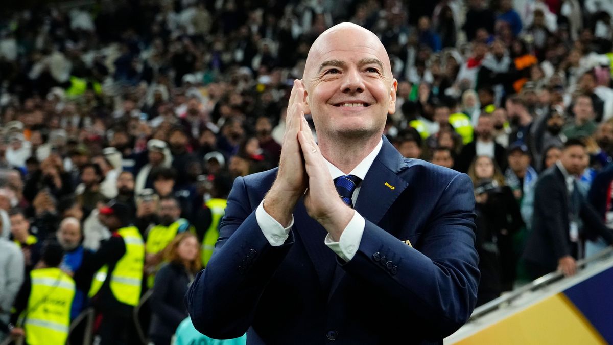Real Madrid v CF Pachuca - FIFA Intercontinental Cup President of FIFA Gianni Infantino during the FIFA Intercontinental Cup final match between Real Madrid and C.F. Pachuca at Stadium Lusail Stadi...