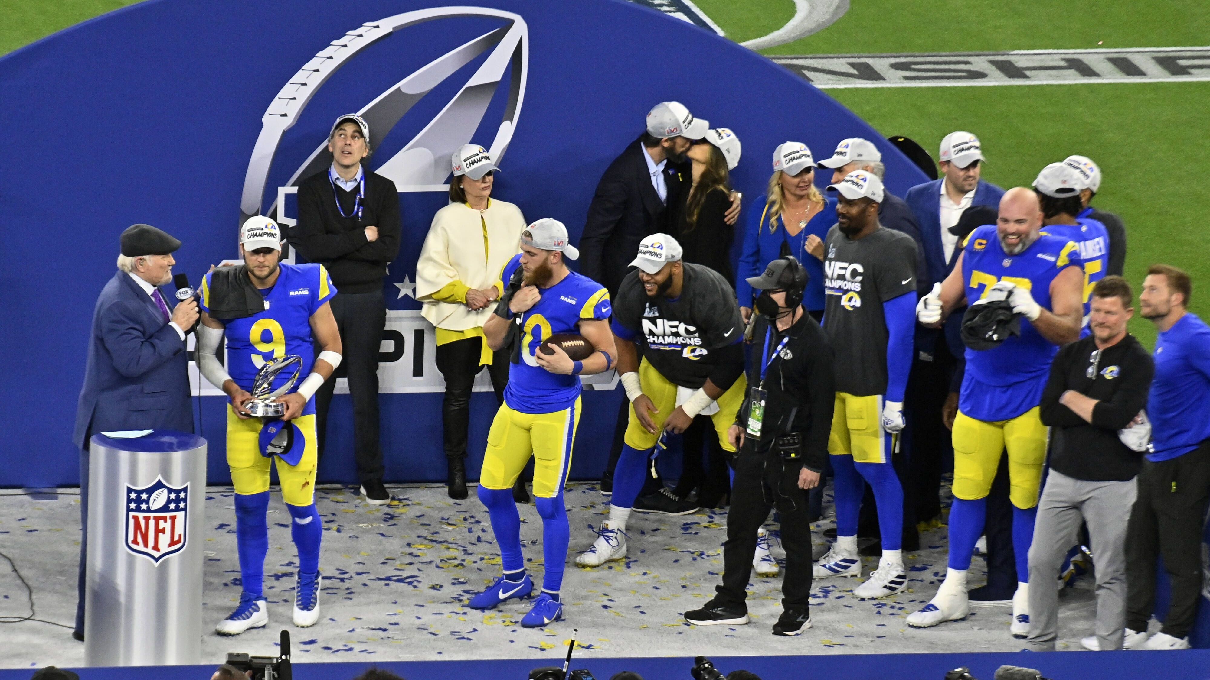 <strong>10 Punkte - NFC Championship Game 2021: San Francisco 49ers @ Los Angeles Rams 17:20</strong><br>Im ersten Jahr mit Quarterback Matthew Stafford gelang den Los Angeles Rams direkt der große Wurf und der erste Super-Bowl-Titel seit der Rückkehr der Franchise nach Los Angeles. Auf dem Weg dorthin schafften die Rams eine Aufholjagd im NFC Championship Game gegen die San Francisco 49ers.