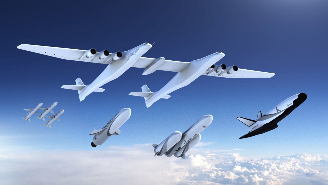 Eine Nummer größer plant die Firma Stratolaunch. Finanziert von Microsoft-Mitgründer Paul Allen, baute sie das größte Flugzeug der Welt. 