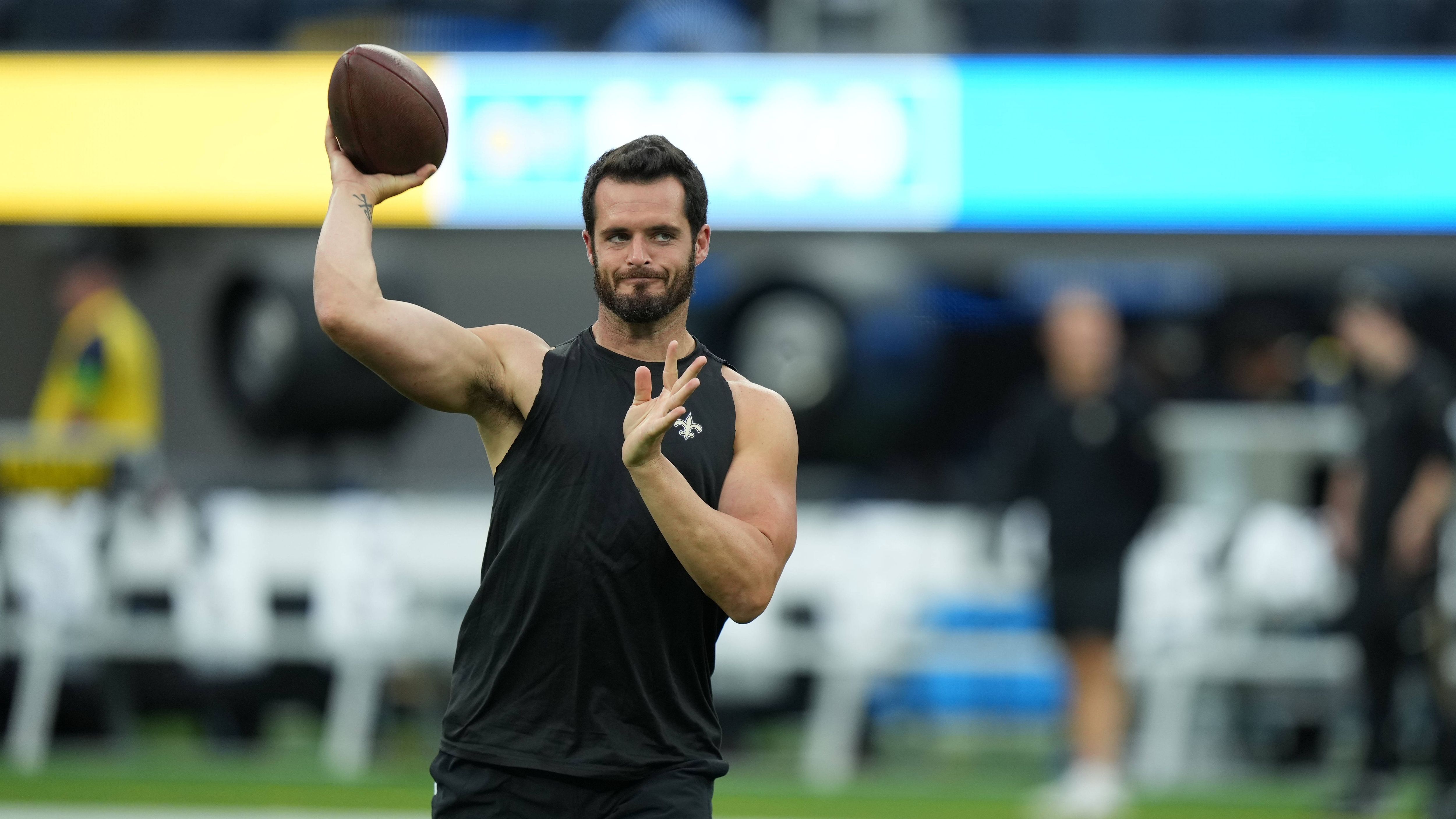 <strong>Derek Carr (New Orleans Saints)</strong><br>Ebenfalls nach langer Zeit bei den Las Vegas Raiders ist Derek Carr in der Offseason zu den New Orleans Saints gewechselt. Bei den Saints soll er endlich die langfristige Nachfolge von Legende Drew Brees werden und die Saints in die Playoffs führen.