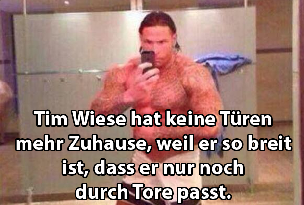 
                <strong>So lacht das Netz über Tim Wiese</strong><br>
                Anscheinend würde User Sergei W. bauliche Veränderungen im Hause Wiese vornehmen.
              