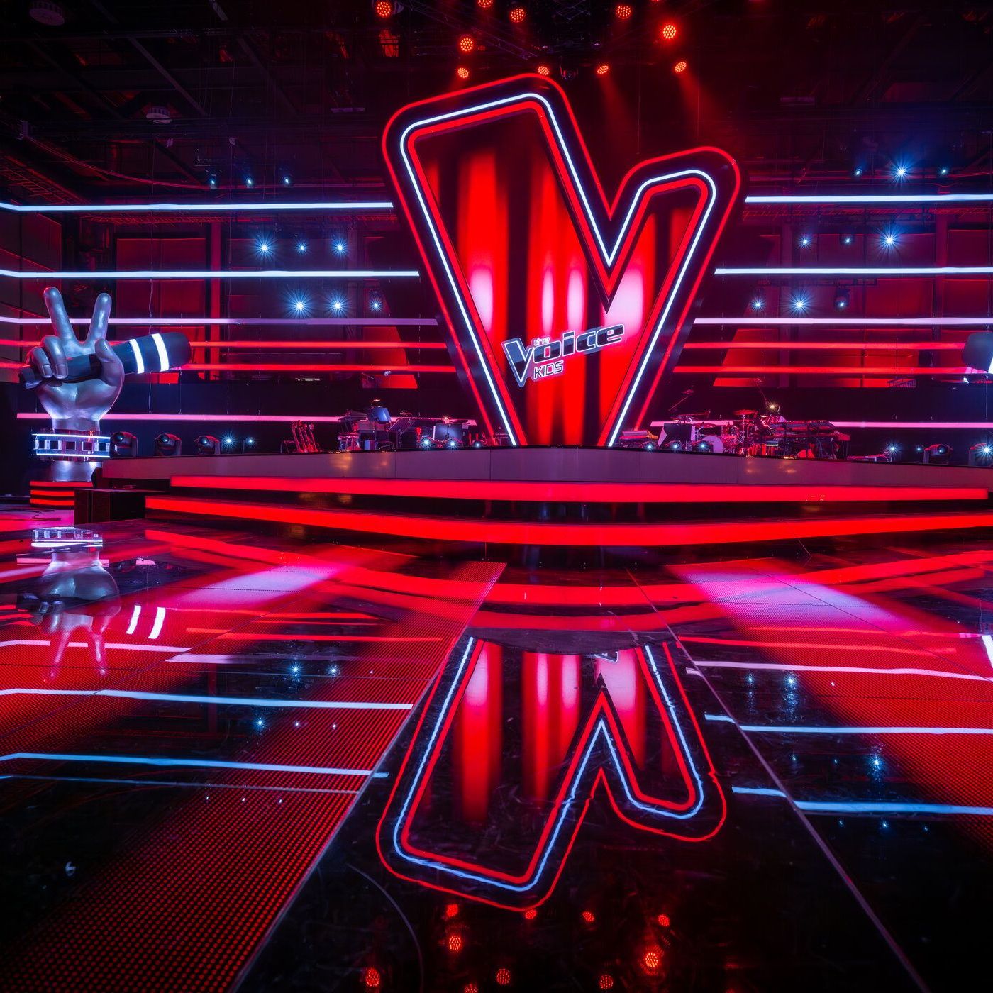 Das Studio von "The Voice Kids" mit Blick auf die Bühne