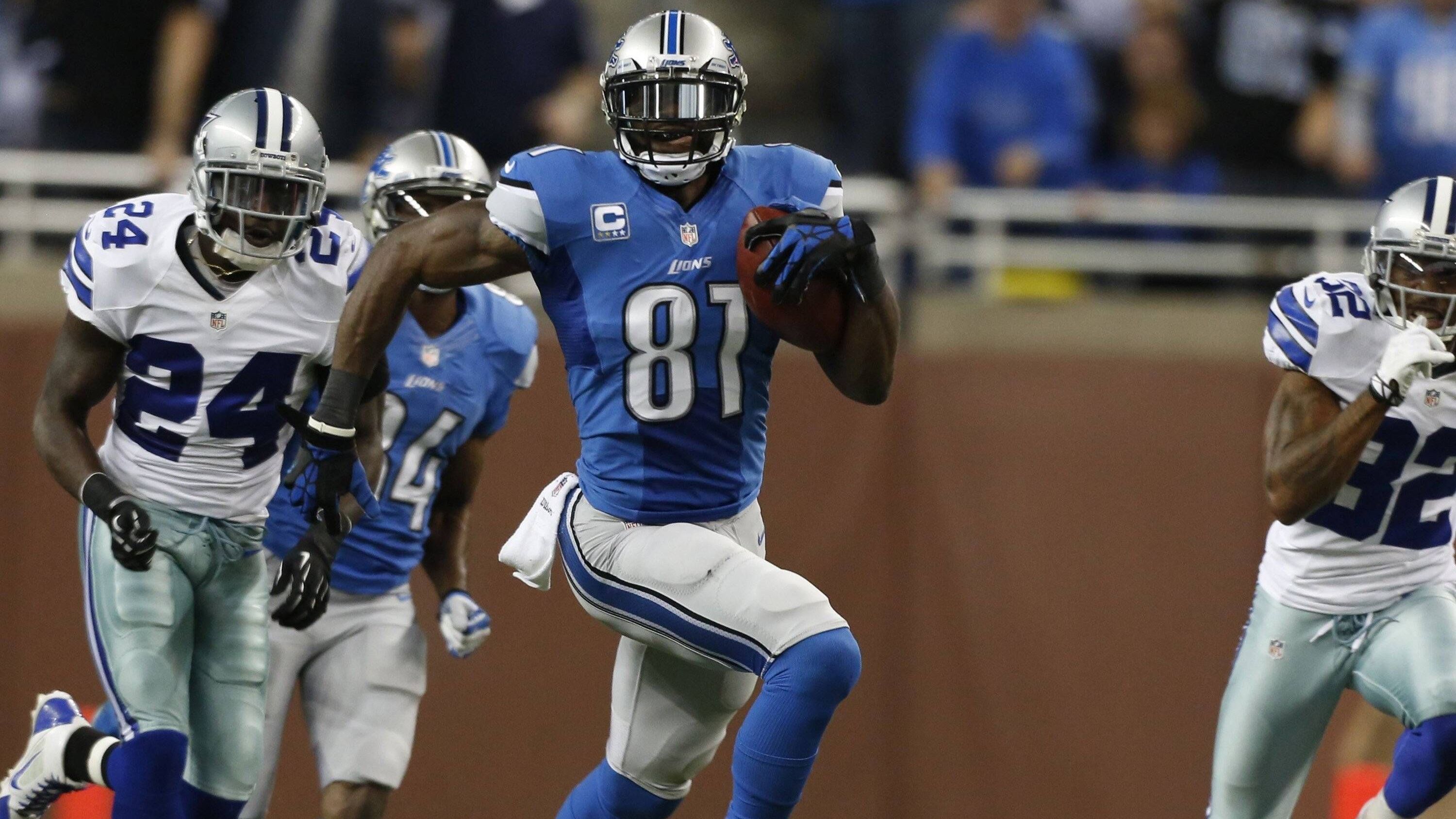 <strong>Calvin Johnson (Wide Receiver, 2007 - 2015, Lions)</strong><br>Er dominierte wie kaum ein Zweiter. In der Saison 2012 erzielte er 1.964 Receiving Yards. Ein bis heute ungebrochener Rekord. Mit noch nicht einmal 30 Jahren beendete er seine Karriere, bei den Lions war in Sachen Trophäen nichts zu holen.