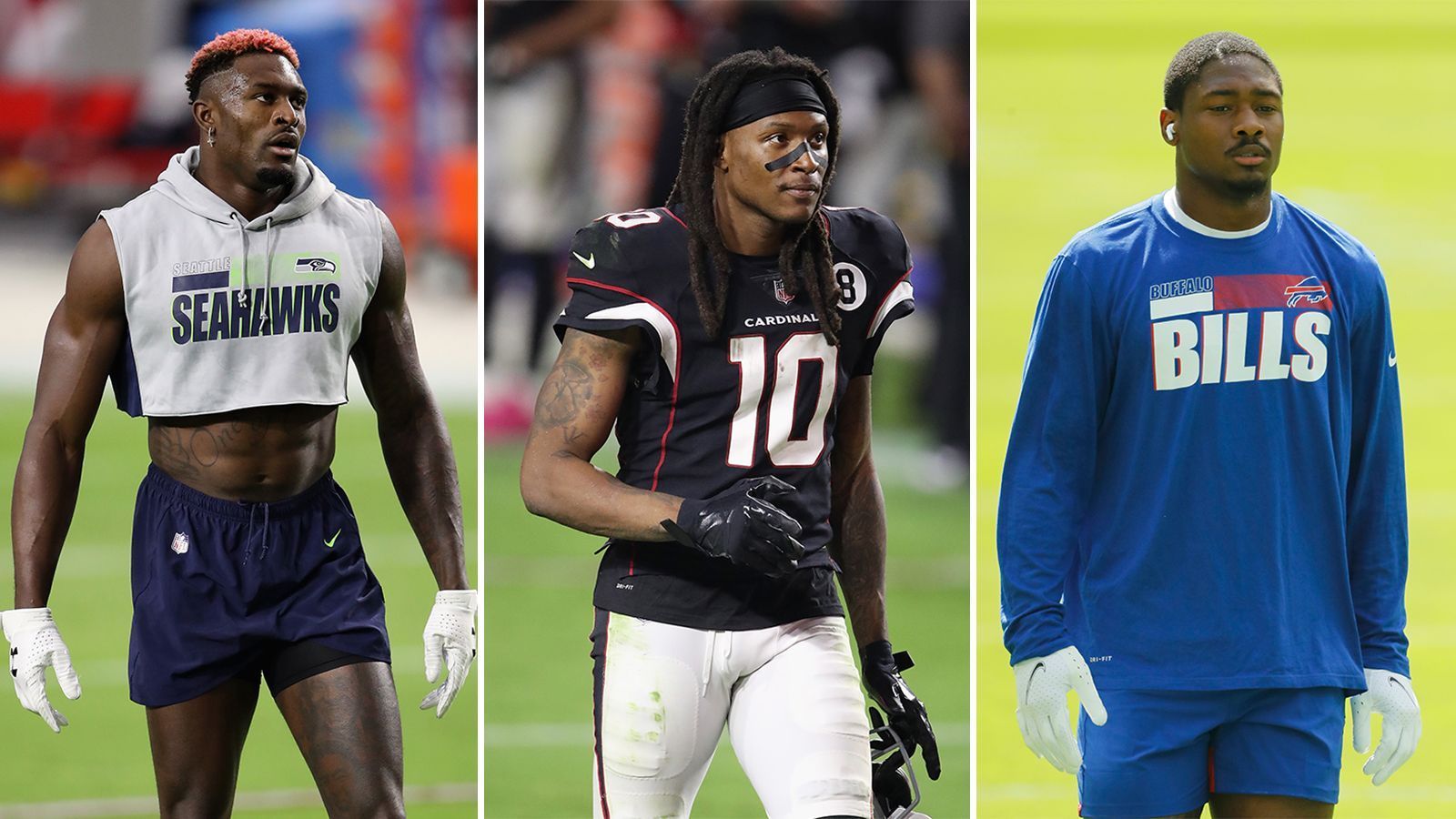 
                <strong>Konkurrenz: Die besten Receiver der NFL im Vergleich</strong><br>
                Die schnellen Jungs der Liga übertrumpfen sich auch in dieser Saison gegenseitig. Während Adams die Total Yards pro Spiel anführt, ist D.K. Metcalf (Seattle Seahawks) der Spieler, mit den meisten Yards pro Catch. Metcalf holte bisher mit 36 Receptions satte 680 Yards und damit 18,6 Yards pro Catch. DeAndre Hopkins von den Arizona Cardinals fing bisher die meisten Pässe in der Liga (57) und holte die meisten Receiving Yards (704). Aber auch Stefon Diggs von den Buffalo Bills überzeugt in dieser Saison mit bisher 54 Catches und 695 Yards. Auf Platz drei steht derzeit auch noch Robby Anderson (Carolina Panthers) mit 51 Catches für 688 Yards. Hopkins, Diggs und Anderson haben zusammen genommen sieben Touchdowns erzielt - Adams alleine acht.
              