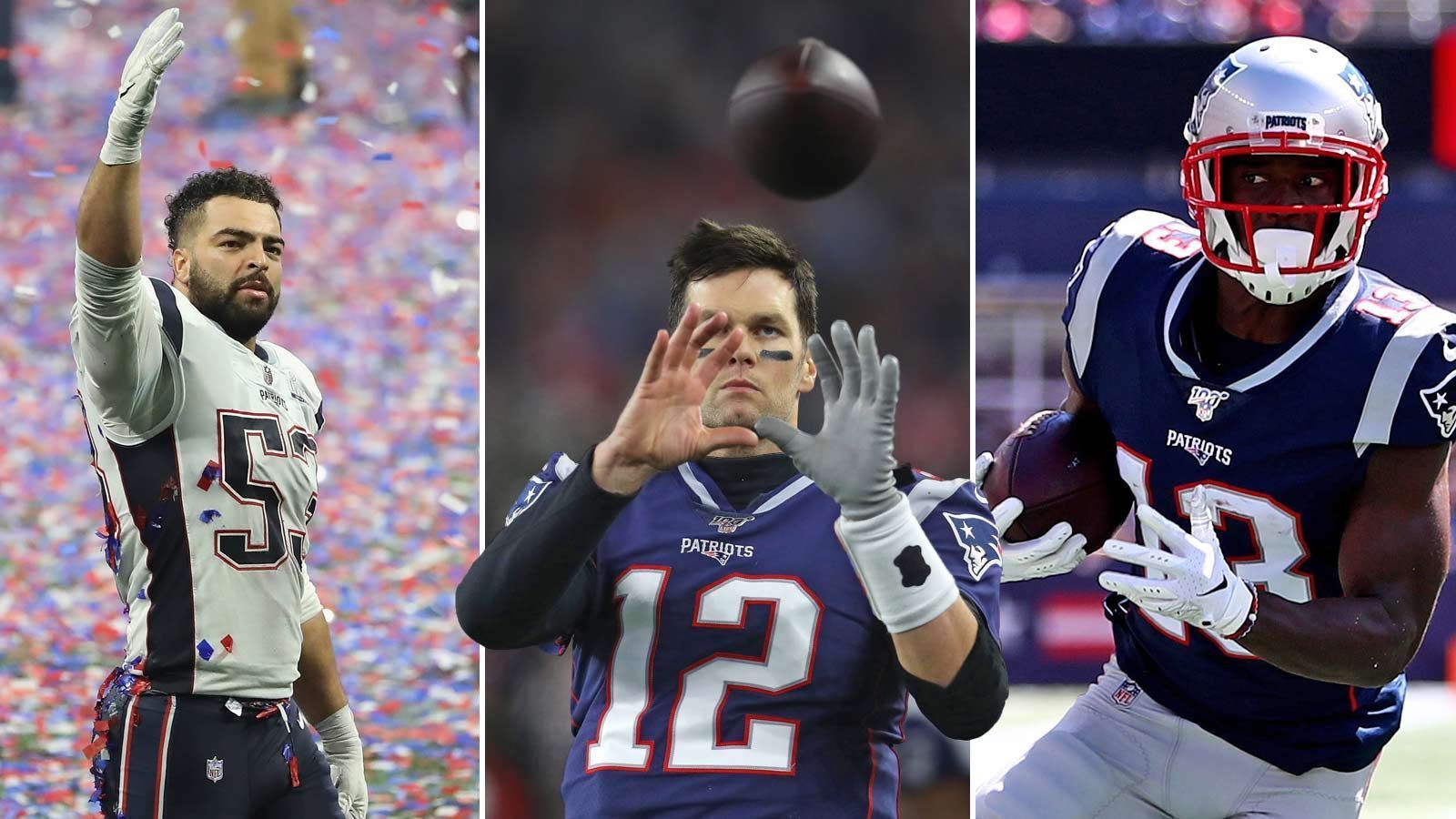 
                <strong>NFL: Diese Spieler der New England Patriots werden 2020 Free Agents</strong><br>
                Die New England Patriots wollen in der neuen NFL-Saison wieder angreifen. Doch einige namhafte Stars werden Free Agents. ran.de gibt einen Überblick.
              