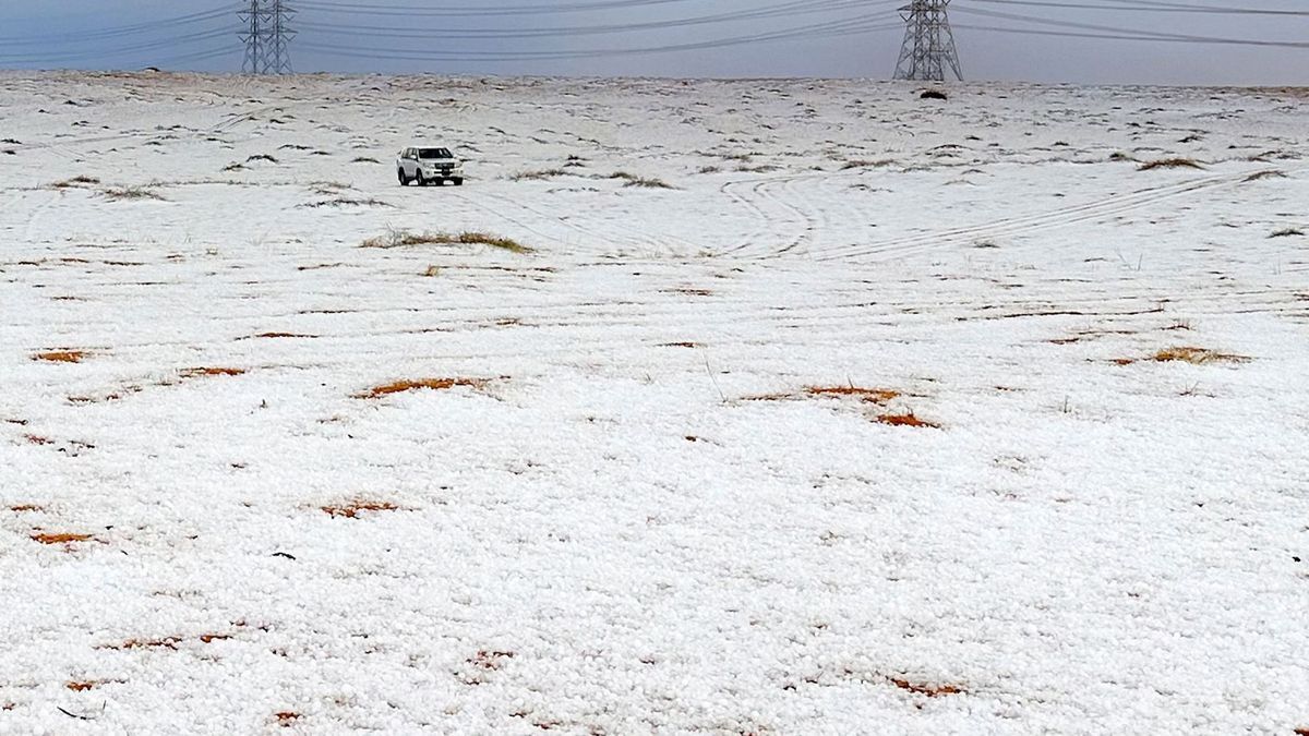 Schnee in Saudi-Arabien