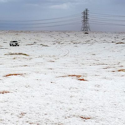 Schnee in Saudi-Arabien