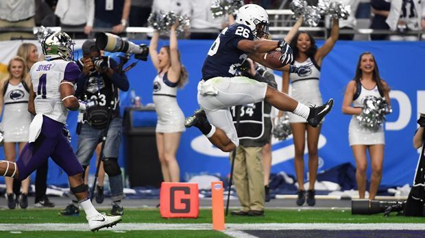 
                <strong>Saquon Barkley (Running Back)</strong><br>
                Saquon Barkley steht für Spektakel – ob durch die Luft oder am Boden. Mit 1271 Rushing Yards und 632 Receiving Yards für Penn State bietet der 20-Jährige genau das Gesamtpaket, wonach Scouts suchen. Wer wundert sich da bei insgesamt 21 Touchdowns in dieser Saison noch darüber, dass Barkley auch als Number-One-Pick gehandelt wird?
              