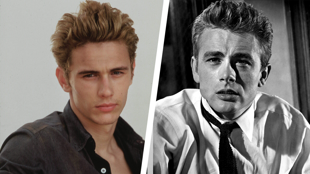 Der damals 23-jährige James Franco (links) hatte große Ähnlichkeiten mit James Dean (rechts). Für das neue Biopic gibt es also große Erwartungen, was das Casting angeht.