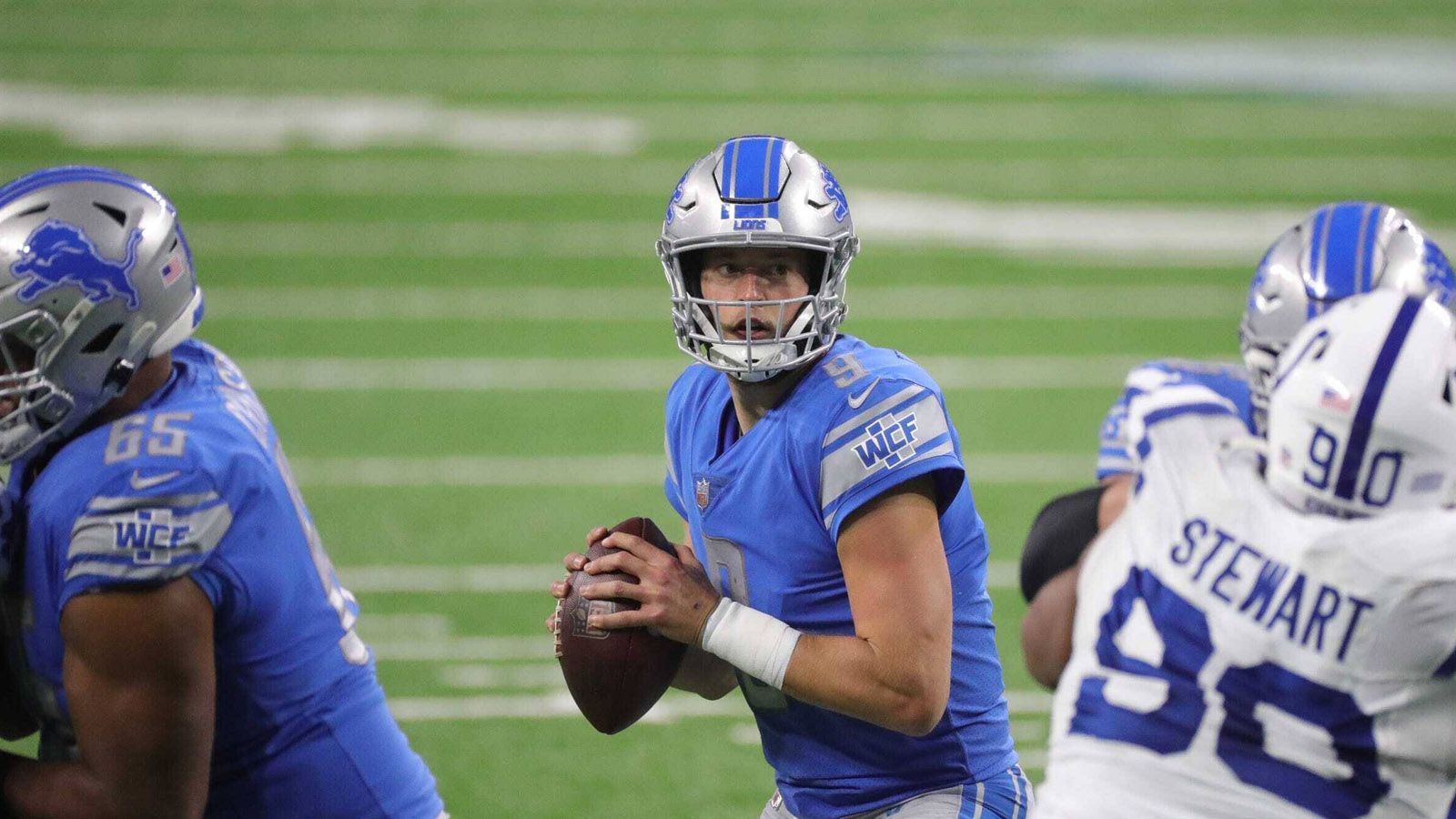 
                <strong>Detroit Lions </strong><br>
                Nach dem Trade von Matthew Stafford stehen die Zeichen bei den Lions klar auf Neuaufbau. Jared Goff dürfte keine Lösung für die mittelfristige Zukunft sein, ein guter Pick im Draft könnte eine neue Ära in Michigan einläuten.
              