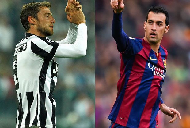 
                <strong>Claudio Marchisio vs. Sergio Busquets</strong><br>
                Vor der Abwehr setzen beide Teams auf einheimische Spieler. Wie schon in der Innenverteidigung, hat Juve einen starken Sechser, doch Busquets ist dennoch dieses Quäntchen besser als Marchisio. Deshalb: Punkt für Barcelona. Zwischenstand: 1:5.
              