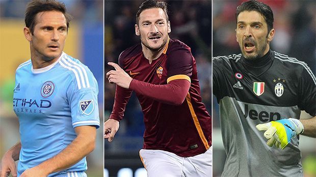 
                <strong>Die Top-Elf der Ü36-Stars</strong><br>
                Von wegen altes Eisen: Im Spiel gegen Palermo trumpfte Francesco Totti am Mittwochabend mit einem Doppelpack in den Schlussminuten auf. Vor einigen Wochen knackte Torwart Gianluigi Buffon den Gegentorrekord in der Serie A. Die beiden sind nicht die einzigen, die mit viel Erfahrung noch richtig Dampf machen bei ihren Vereinen. ran.de stellt die Top-Elf der Ü36-Stars vor. 
              