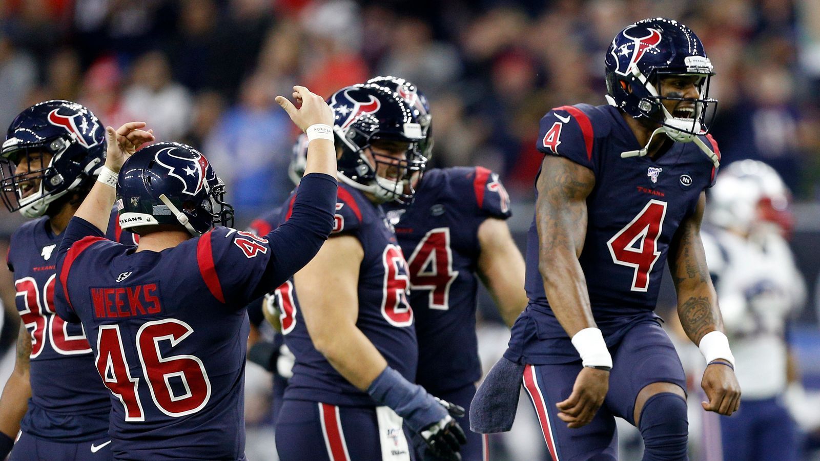 
                <strong>Houston Texans</strong><br>
                Qualifiziert nach Woche 16AFC South:1. Houston Texans (10-5)  2. Tennessee Titans (8-7)3. Indianapolis Colts (7-8)4. Jacksonville Jaguars (5-10)
              