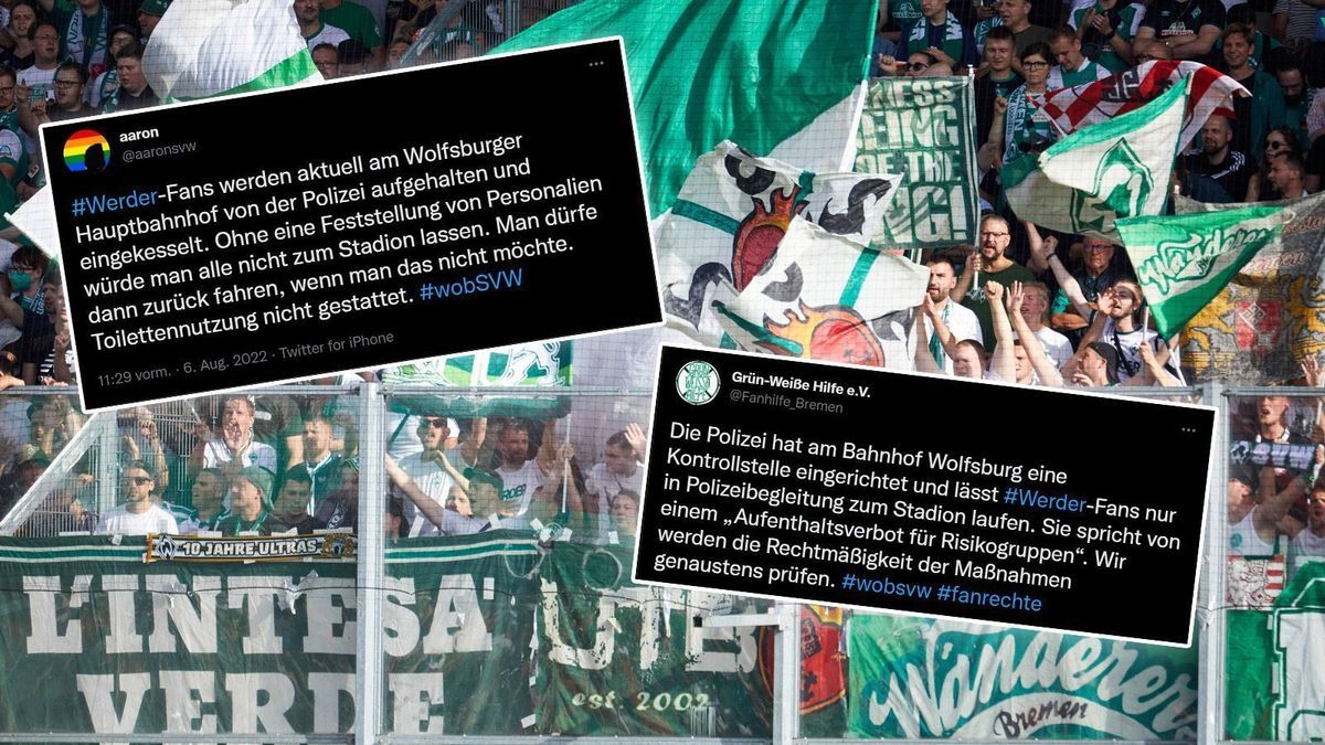 Werder Bremen Polizeieinsatz in Wolfsburg