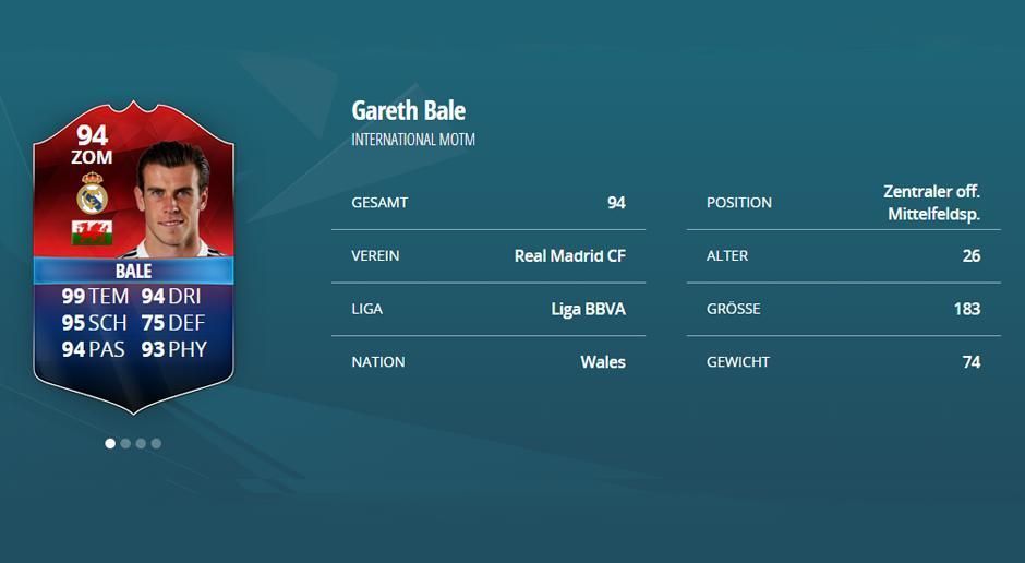 
                <strong>Gareth Bale (Wales): Stärke 94</strong><br>
                Gareth Bale (Wales): Stärke 94
              