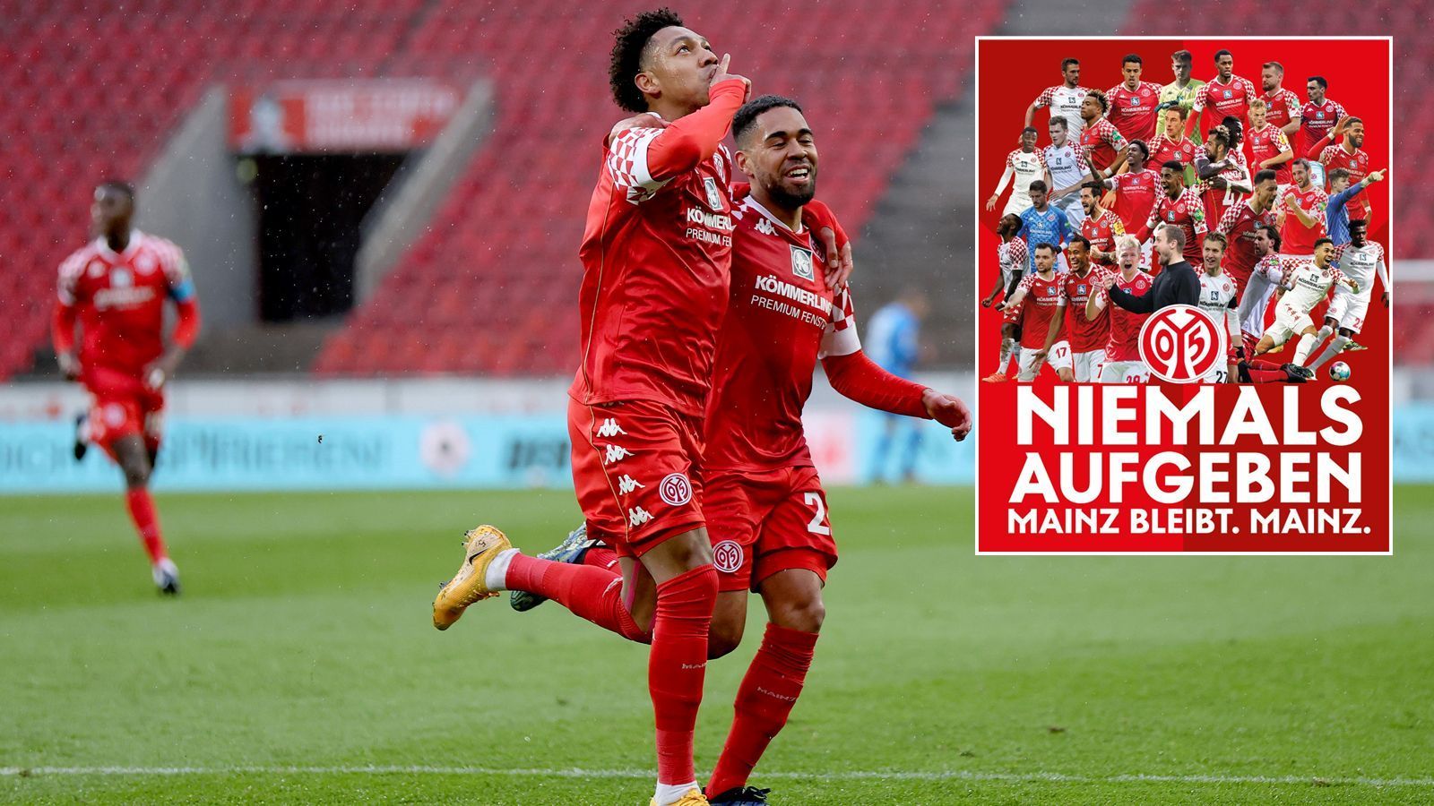 
                <strong>Auf dem Sofa: Mainz schafft den vorzeitigen Klassenerhalt</strong><br>
                Ohne selbst aktiv einzugreifen, konnte der 1. FSV Mainz 05 nach den Samstagsspielen des 33. Spieltages auf dem Sofa den Klassenerhalt feiern. Die Mainzer holten bislang 36 Punkte und haben damit nach 32 Begegnungen fünf Punkte Vorsprung auf den Abstiegs-Relegationsplatz sowie sogar sechs Zähler Vorsprung auf den Vorletzten Köln. Durch eine unglaubliche Leistungssteigerung im Jahr 2021 konnte sich Mainz letztlich vorzeitig retten. Die Mannschaft von Coach Bo Svensson holte seit Jahresbeginn 30 Zähler aus 19 Begegnungen.
              