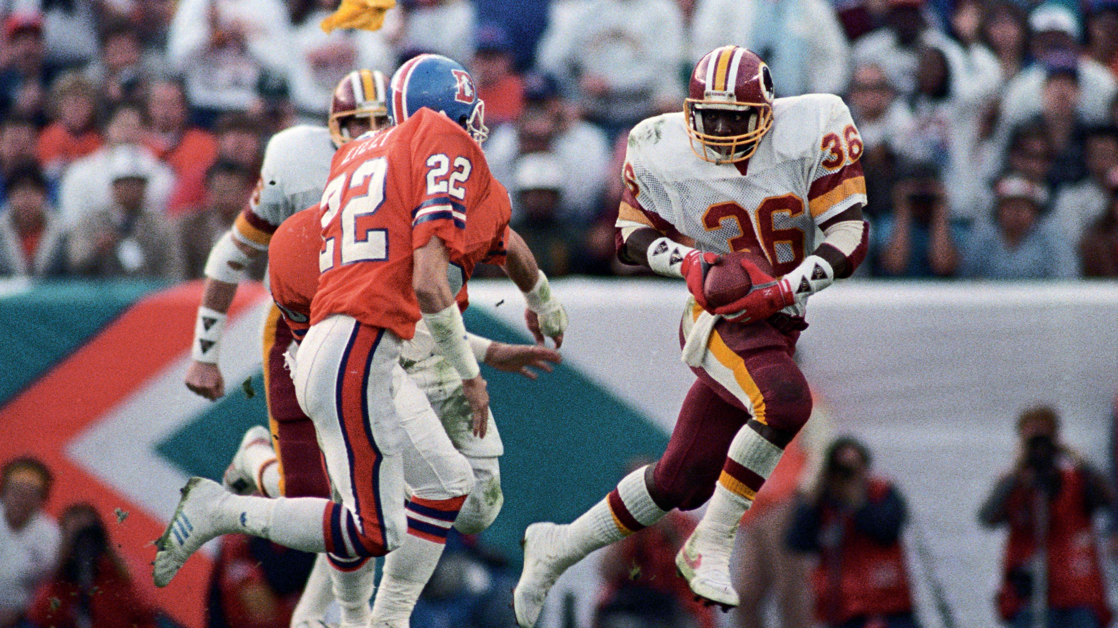 <strong>Platz 6: Timmy Smith (Washington Redskins)</strong><br><br><strong>Rushing Yards:</strong> 204<br><br><strong>Gegner:</strong> Denver Broncos (1987)