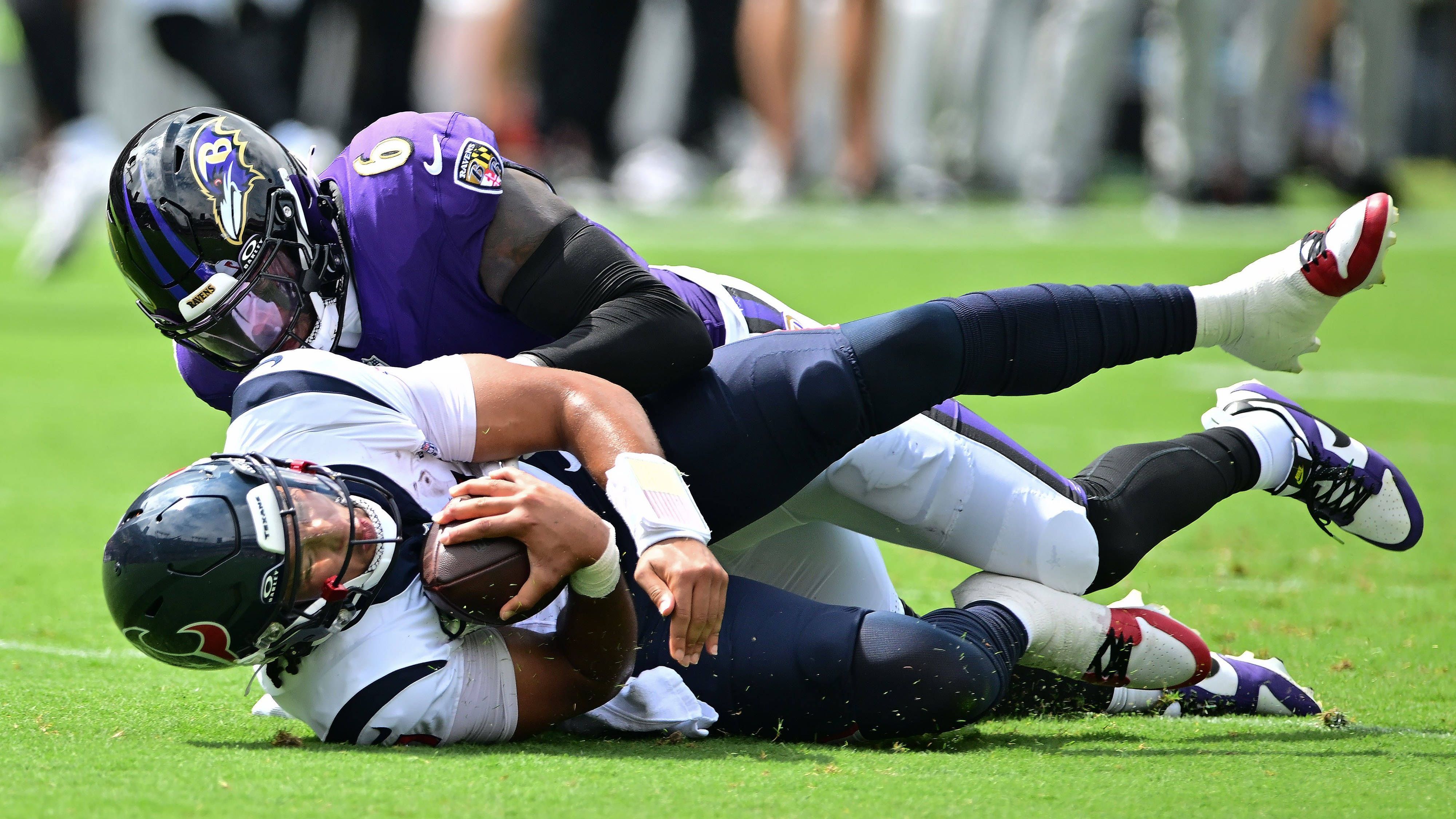 <strong>Platz 19: C.J. Stroud (Houston Texans)</strong><br>Erster NFL-Start: Week 1, 2023 @ Baltimore Ravens<br>Statistiken: 28/44, 242 Yards, 0 TD, 0 INT<br>QBR: 78,0