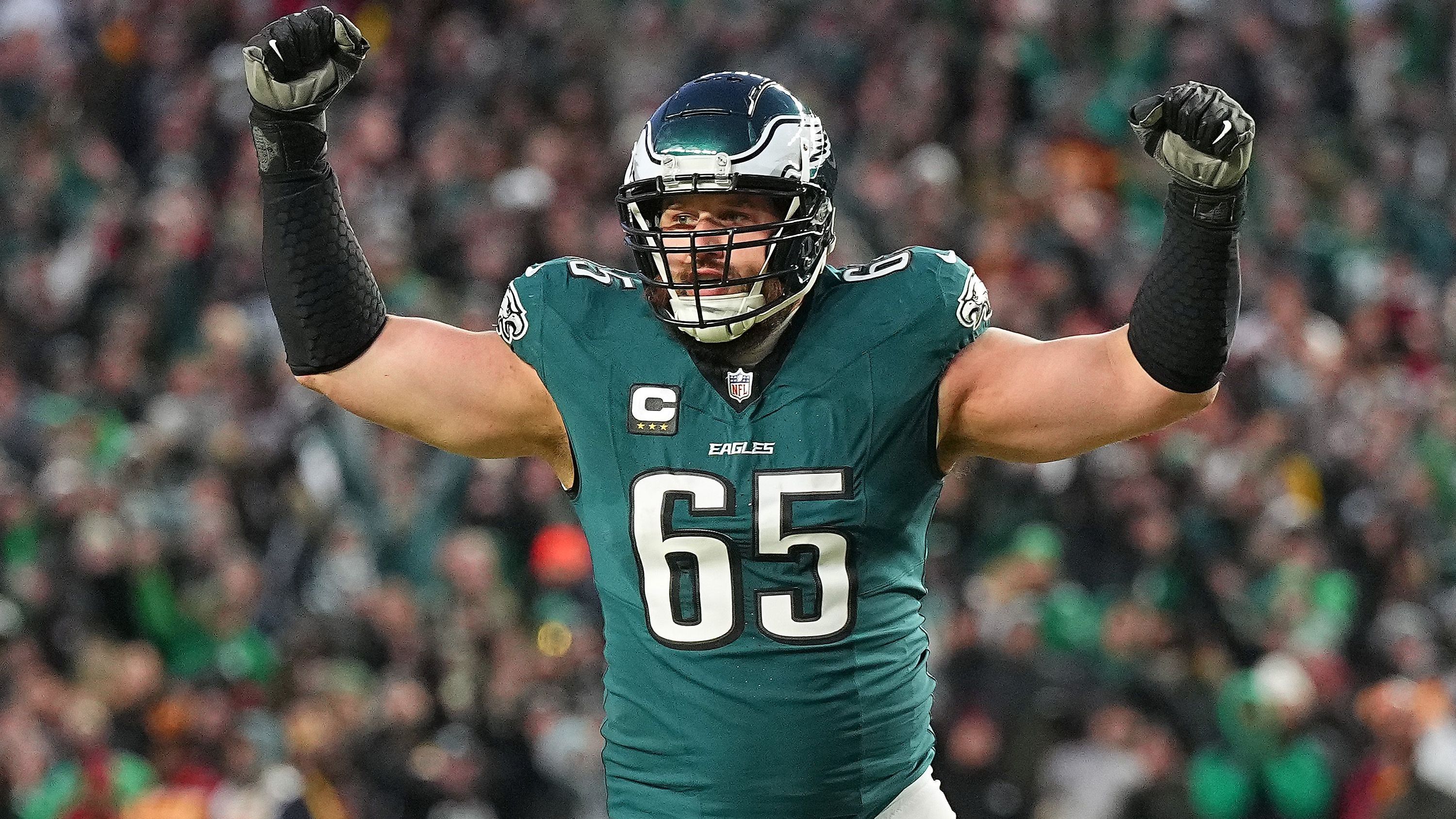 <strong>Lane Johnson</strong><br>Nur als Symbolbild für die Offensive Line beider Teams. Denn sollte es einen Touchdown geben, den ein "Big Man", also ein O-Liner erzielt, wird das bei einem vorigen Wetteinsatz ordentlich belohnt (+2800).