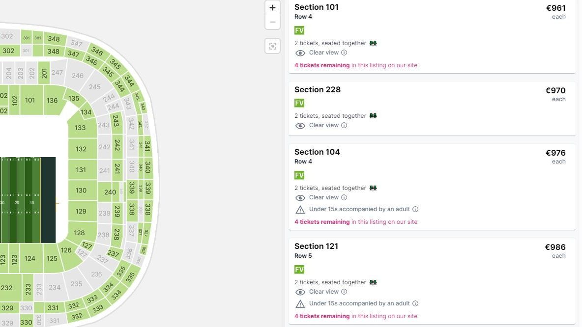 <strong>Viagogo eskaliert 5.0</strong><br>Wir nähern uns mit großen Schritten der 1.000-Euro-Marke. Die wird doch nicht etwa geknackt, oder?!