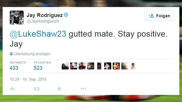 
                <strong>Jay Rodriguez</strong><br>
                Jay Rodriguez: Southamptons Star wünscht Shaw vor allem, dass dieser positiv bleibt.
              