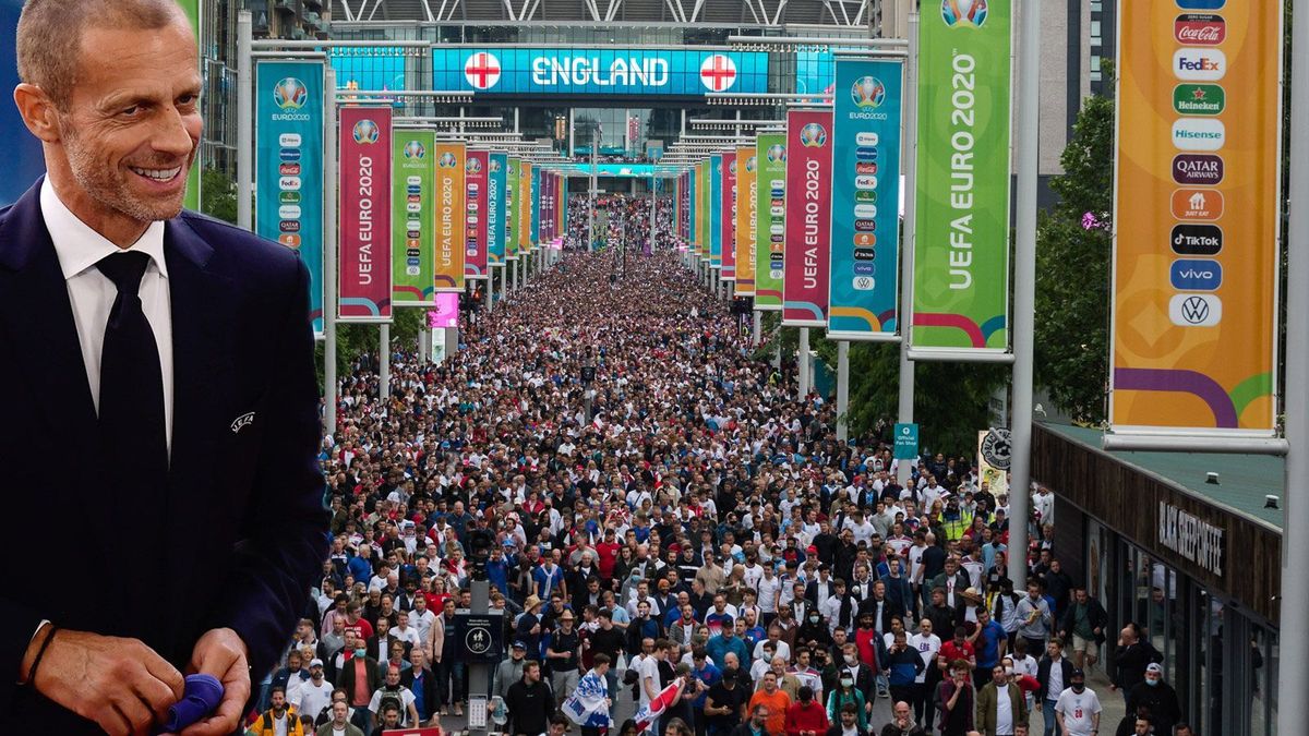 Aleksander Ceferin Fans Wembley