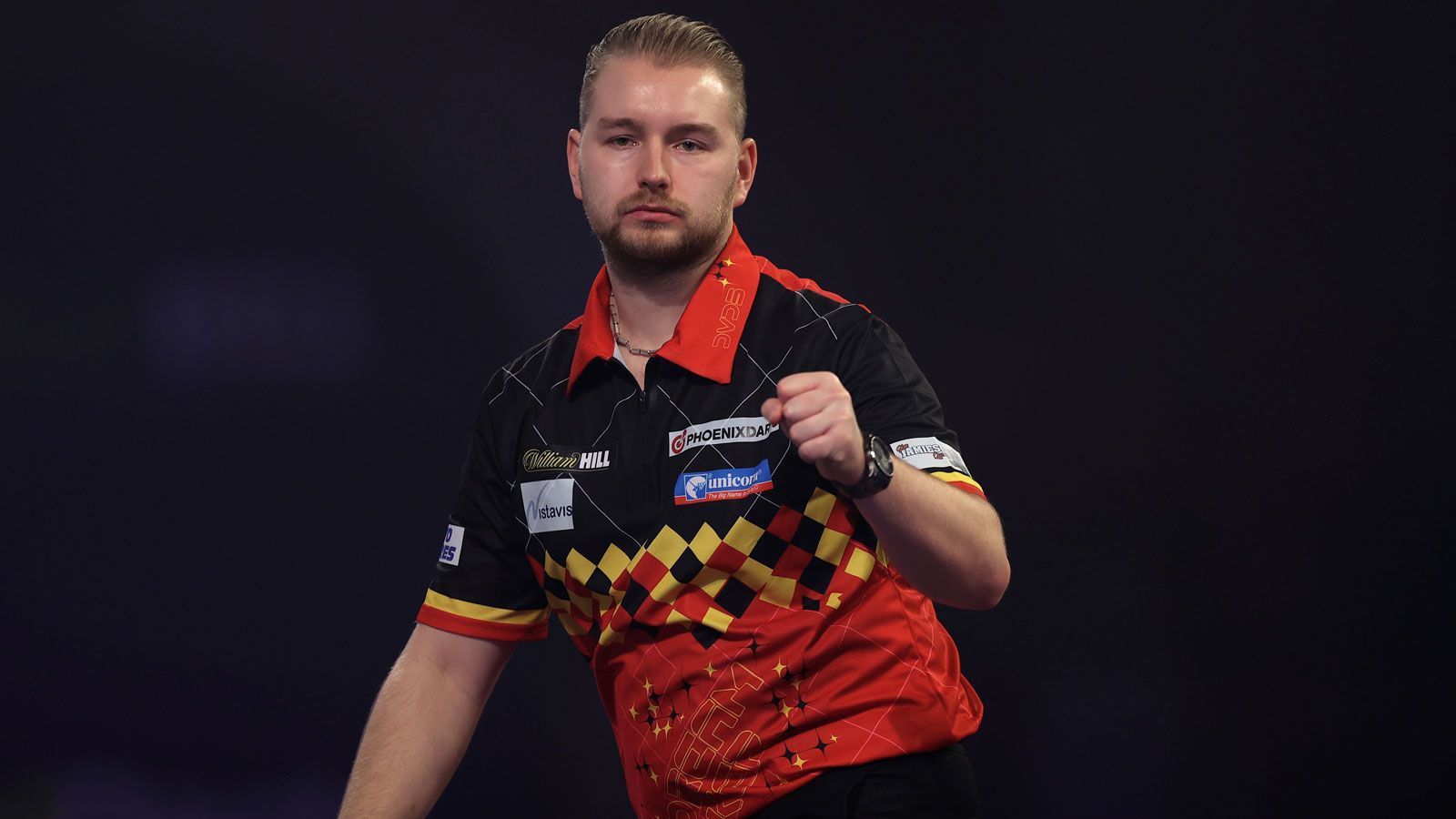 <strong>Dimitri van den Bergh (Belgien) - The Dream Maker</strong><br>
                Schon als Kind habe er immer nur an Darts gedacht und davon geträumt. Daher der Spitzname des Belgiers Dimitri van den Bergh.