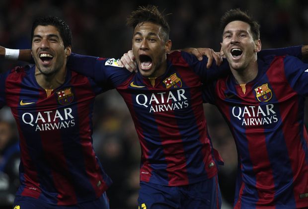 
                <strong>Messi, Neymar, Suarez: Saison 2014/2015</strong><br>
                Bislang 114 Treffer: Lionel Messi 53 Tore, Neymar 37 Tore, Luis Suarez 24 Tore
              