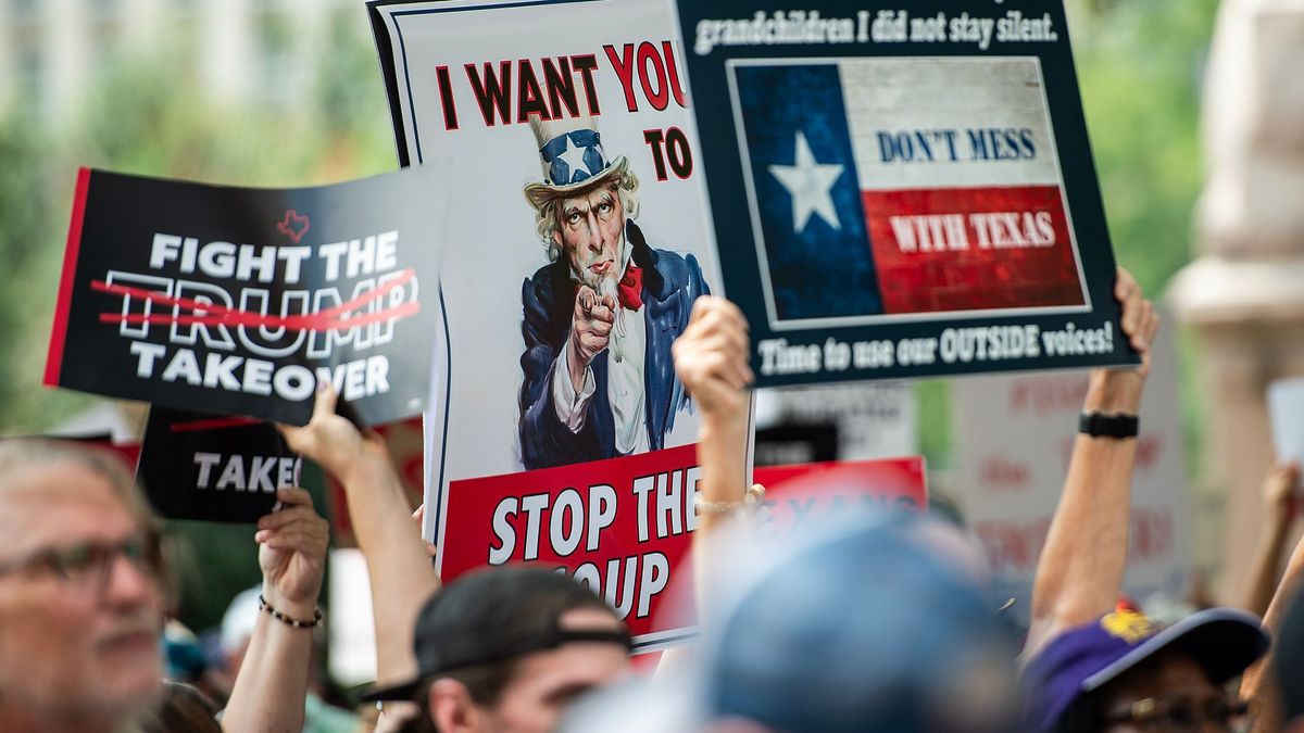 Protest gegen Änderung der Wahlbezirke in Texas