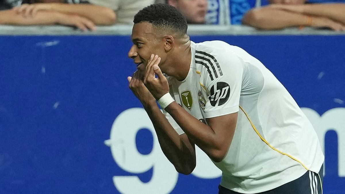 Kylian Mbappé nach seinem Treffer zum 1:0