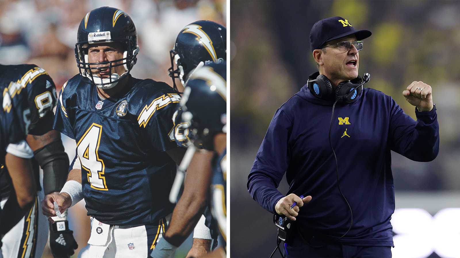 <strong>Jim Harbaugh (Los Angeles Chargers)</strong><br>Position: Quarterback<br> College: Michigan <br>NFL: Chicago Bears (1987-1993), Indianapolis Colts (1994-1997), Baltimore Ravens (1998), San Diego Chargers (1999-2000), Detroit Lions (2001), Carolina Panthers (2001) <br>Spiele in der NFL: 177<br> Erfolge in der NFL: Comeback Player of the Year 1995, Pro Bowler 1995