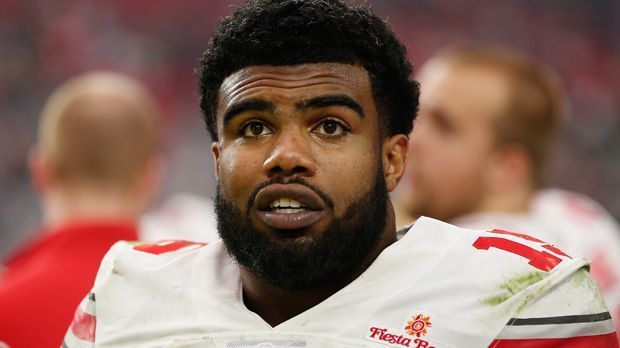 
                <strong>Nr. 8 Ezekiel Elliot</strong><br>
                8. Position - Ezekiel Elliot, Running Back (zu Cleveland Browns): Die Browns brauchen einen Wide Receiver als Go To Guy und einen Featured Running Back - sie brauchen aber auch einen Defensive Tackle und einen Cornerback. Der beste Spieler auf dem Board wird für die Browns aber Elliot sein, da müssen sie zugreifen. 
              