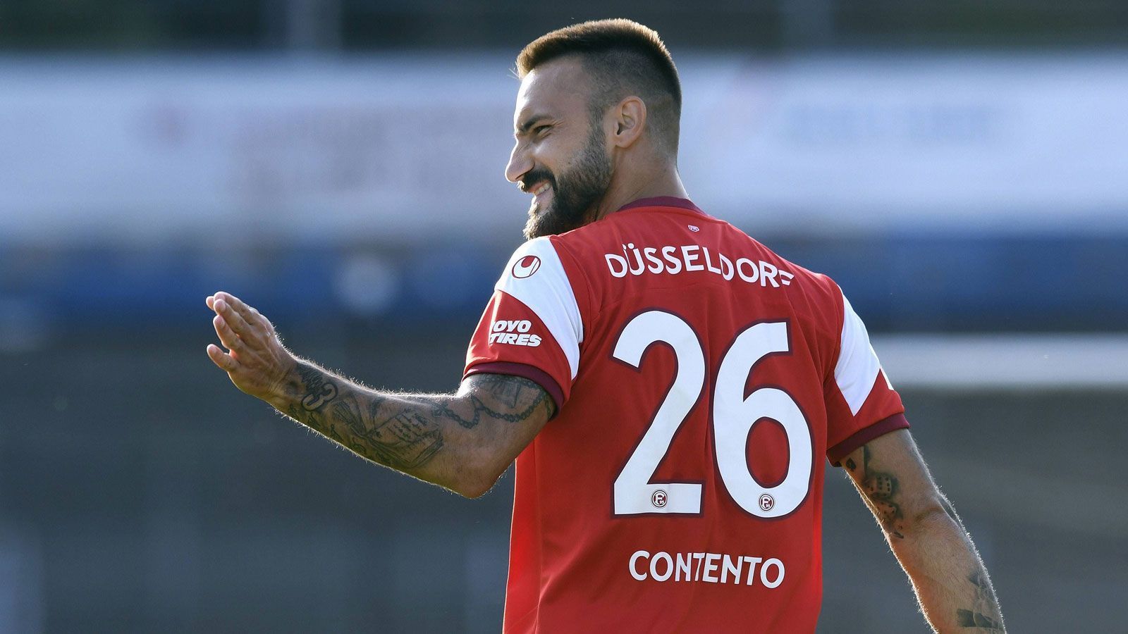 
                <strong>Diego Contento (Fortuna Düsseldorf)</strong><br>
                KreuzbandrissVerletzt seit 7. September 2018Prognose: Der Neuzugang der Fortuna erlitt einen Riss des vorderen Kreuzbandes im linken Knie und fällt voraussichtlich ein halbes Jahr aus.
              