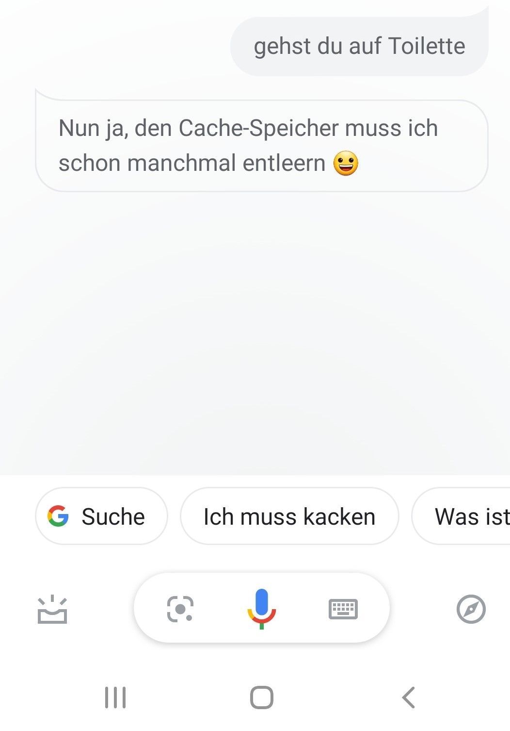 Der Google Assistant gibt zu, was wir alle wussten: Er muss auch mal aufs Klo.