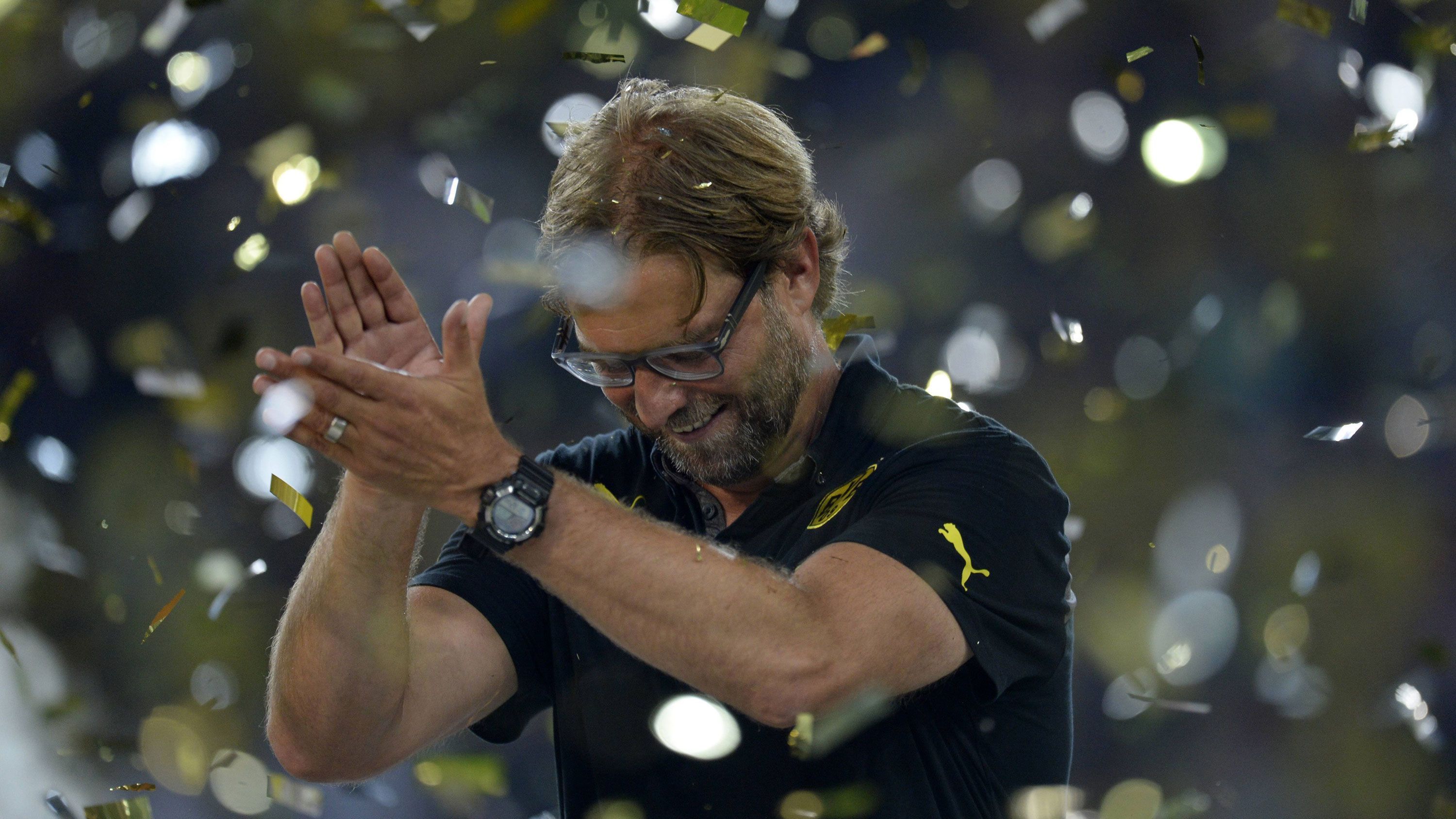 <strong>Erstes Duell, erster Titel für Klopp</strong><br>
                Das erste Aufeinandertreffen zwischen Klopp und Guardiola entscheidet der Deutsche für sich. Im DFL-Supercup 2013 besiegt sein BVB die Münchner mit 4:2 und fügt dem ehemaligen Barca-Trainer seine erste Niederlage als FCB-Coach zu.