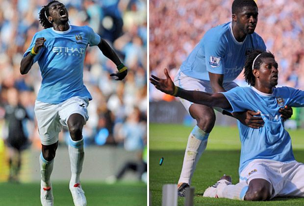 
                <strong>Emmanuel Adebayor</strong><br>
                Im Spiel zwischen dem FC Arsenal und Manchester City sorgt Emmanuel Adebayor 2009 für einen handfesten Skandal: Nach seinem Tor zum 3:1 für die Citizens rennt der Togolese über den ganzen Platz zum Arsenal-Fanblock...
              