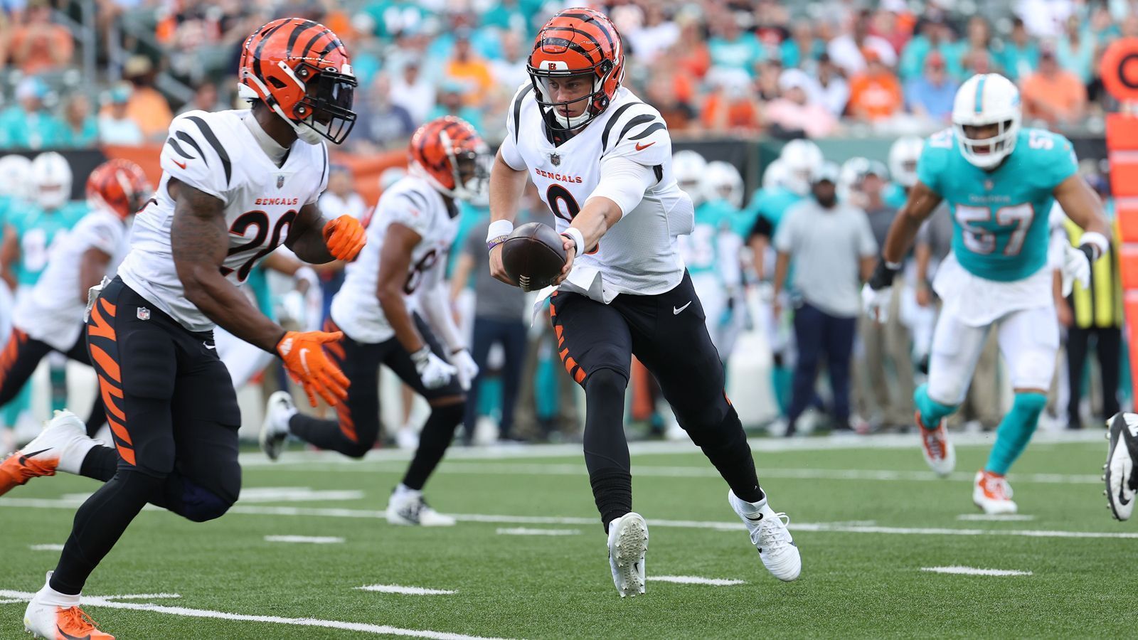 
                <strong>Cincinnati Bengals mit 8 Siegen und 14 Niederlagen</strong><br>
                2022: 1-22021: 1-22019: 1-32018: 3-12017: 1-32016: 1-3
              