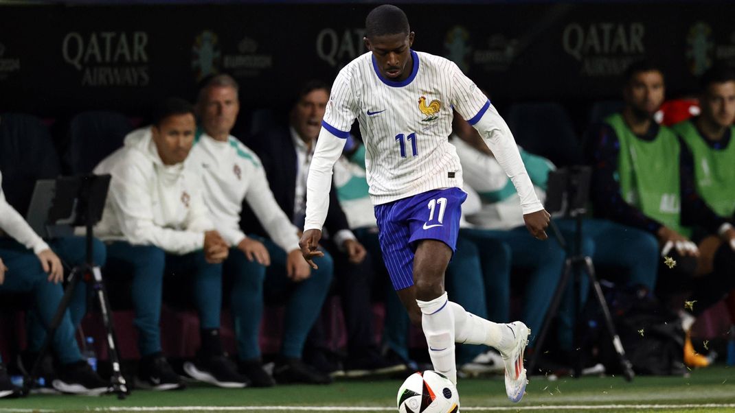 HAMBURG - Ousmane Dembele of France during the UEFA EURO, EM, Europameisterschaft,Fussball 2024 quarter-final match between Portugal and France at Volksparkstadion on July 5, 2024 in Hamburg, Germany. ANP Hollandse Hoogte MAURICE VAN STEEN UEFA EURO 2024 2024 xVIxANPxSportx xVanxSteenxFotografiexIVx 502838311 originalFilename: 502838311.jpg