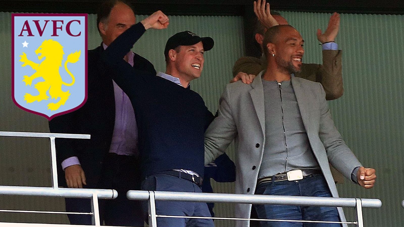 
                <strong>Prinz William (Aston Villa)</strong><br>
                Aston Villa ist zurück in der Premier League. Der Traditionsklub setzte sich in den Aufstiegsplayoffs gegen Derby County mit 2:1 durch und sorgte so auch für royale Freuden. Denn der britische Kronprinz William (li.) bejubelte den Erfolg des Klubs aus Birmingham live im Stadion. An der Seite des britischen Adeligen feierte auch Ex-Villa-Torjäger John Carew (re.) Villas Rückkehr in Englands höchste Spielklasse.
              