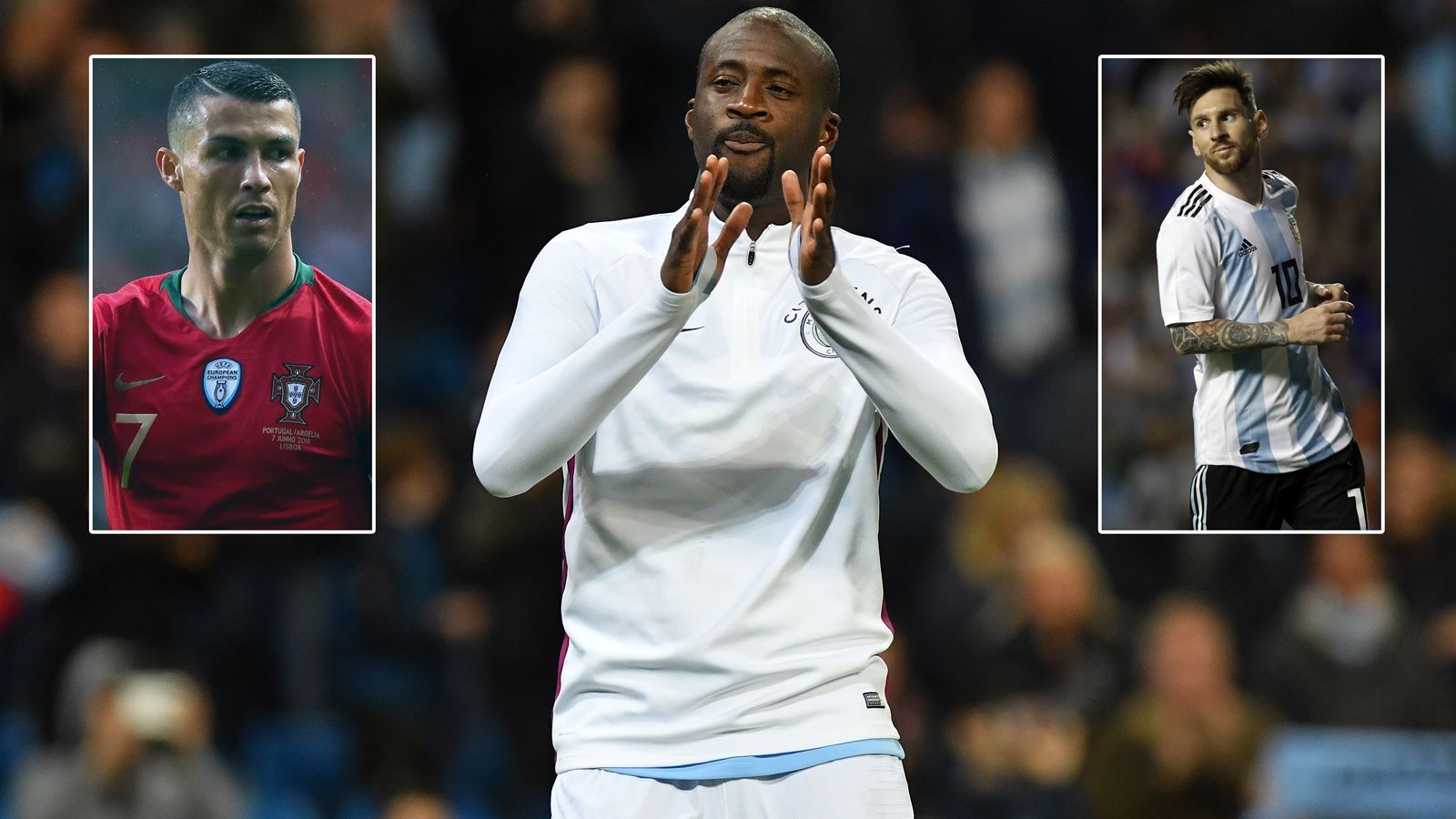 
                <strong>WM 2018: Die Top-Elf von Yaya Toure</strong><br>
                Der Ivorer Yaya Toure hat für "France Football" seine WM-Top-Elf zusammengestellt. Dabei vertraut der im Sommer bei Manchester City abwandernde Mittelfeldspieler auf zahlreiche, bisherige Mitspieler sowie die Superstars Cristiano Ronaldo (Real Madrid) und Lionel Messi (FC Barcelona) - aber auf keinen einzigen deutschen Weltmeister. ran.de zeigt die Top-Elf von Toure.
              